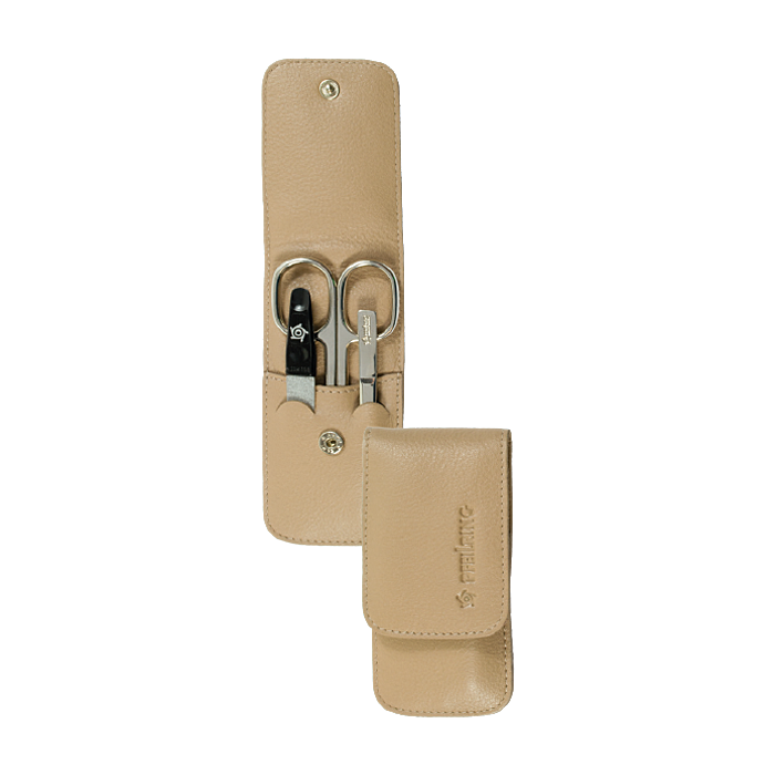 Pfeilring Taschenetui, Nappaleder 3 Artikel im Set, Beige