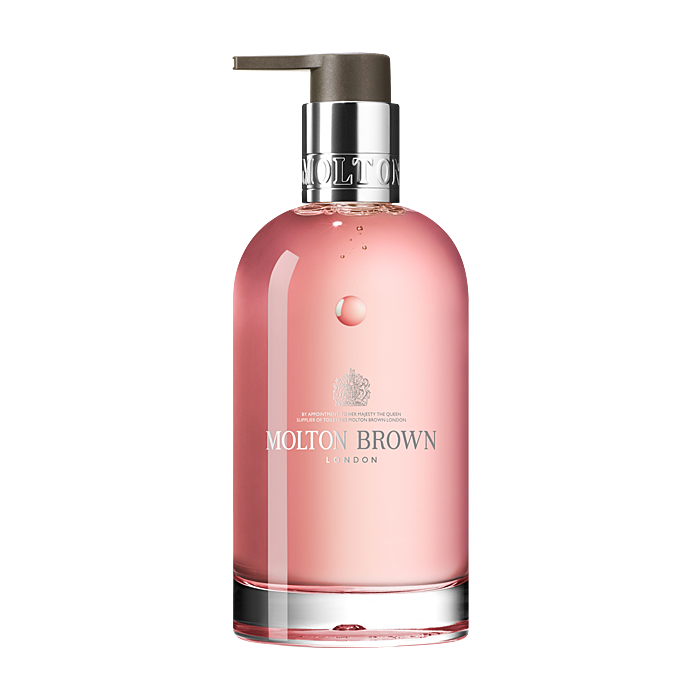 Molton Brown Delicious Rhubarb & Rose Handseife in Glasflasche 200 ml